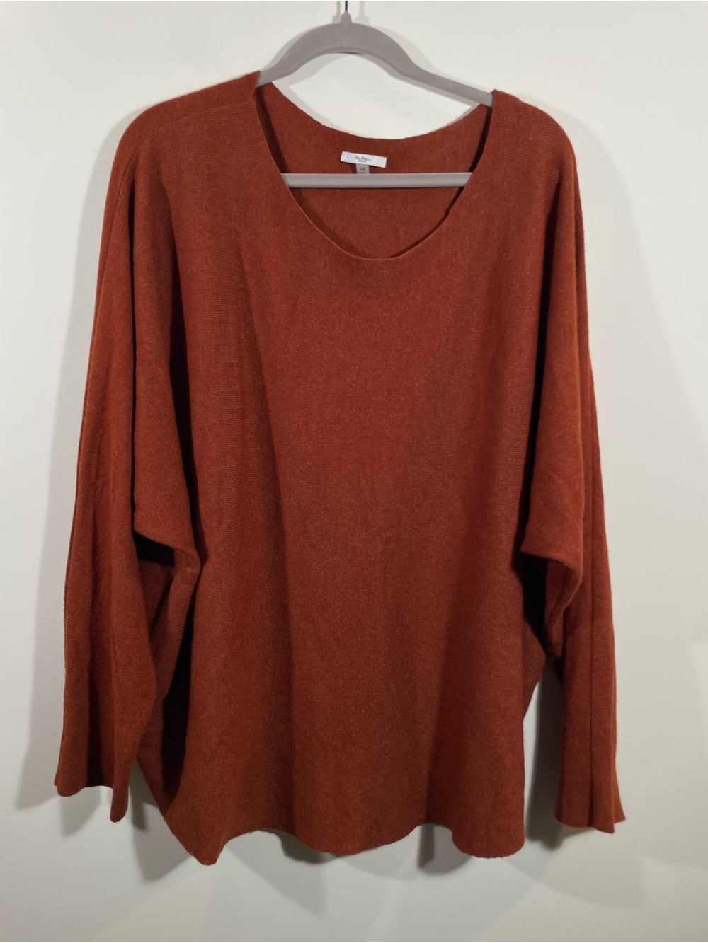 Vila Milano cozy oversized dolman sleeve orange autumn sweater 3X